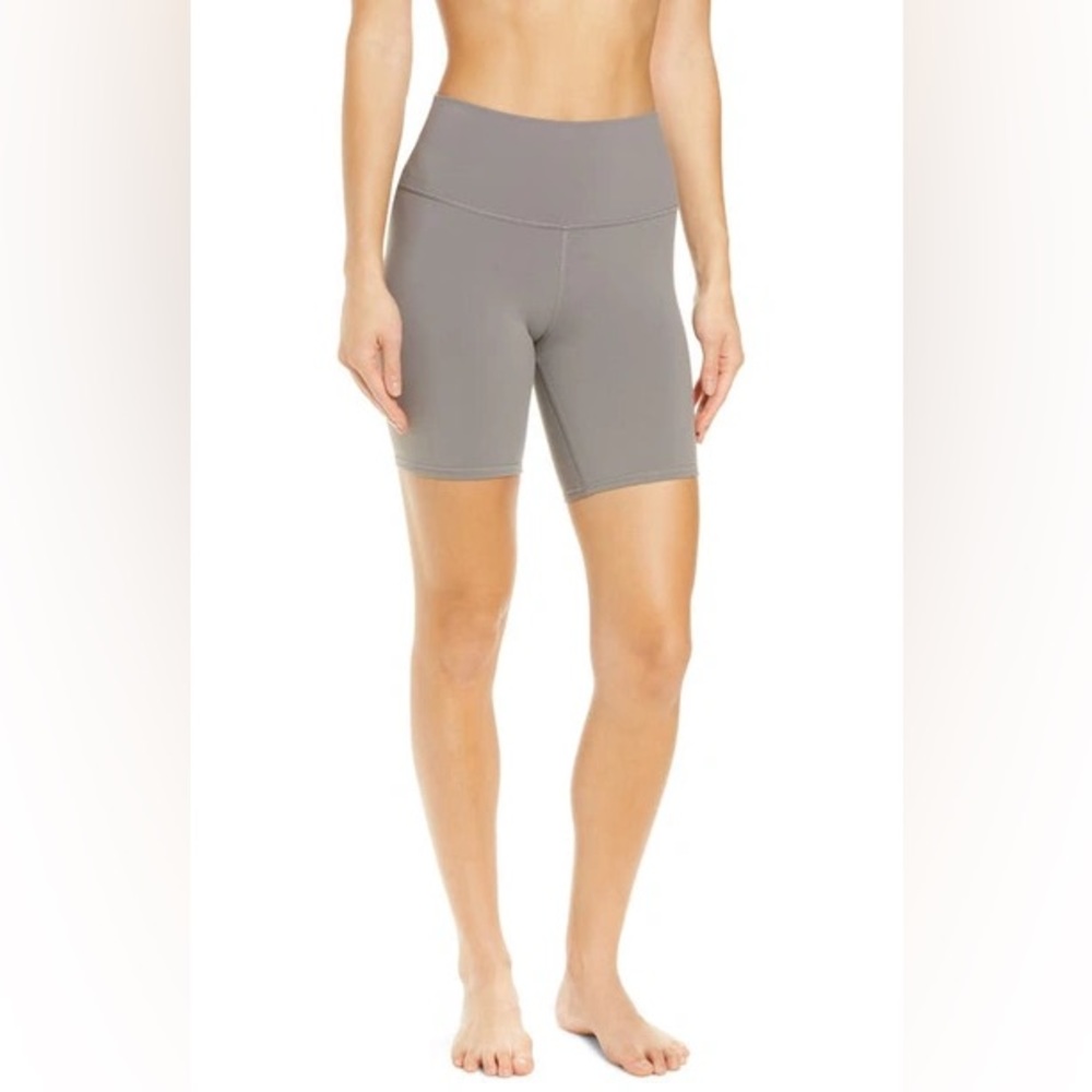 NWT ALO HIGH-WAIST BIKER SHORT | SHADOW GREY